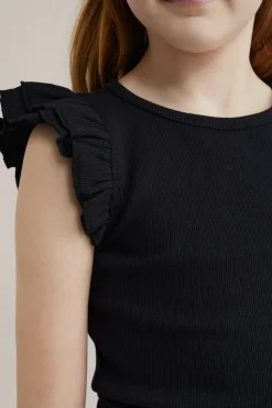 Meisjes cropped top met ruches