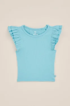 Meisjes cropped top met ruches