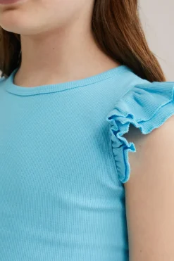 Meisjes cropped top met ruches