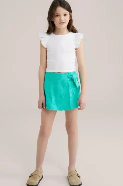Meisjes cropped top met ruches