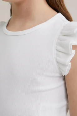 Meisjes cropped top met ruches