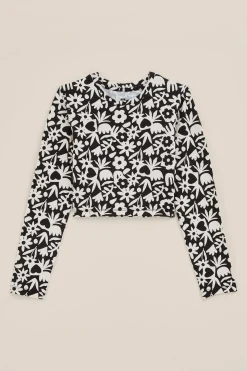 Meisjes cropped T-shirt met dessin