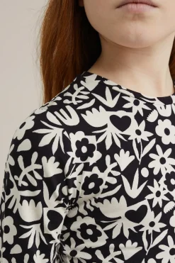 Meisjes cropped T-shirt met dessin