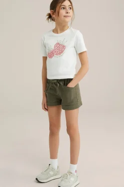 Meisjes cropped T-shirt met embroidery