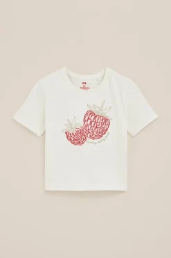Meisjes cropped T-shirt met embroidery