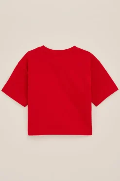 Meisjes cropped T-shirt met emroidery
