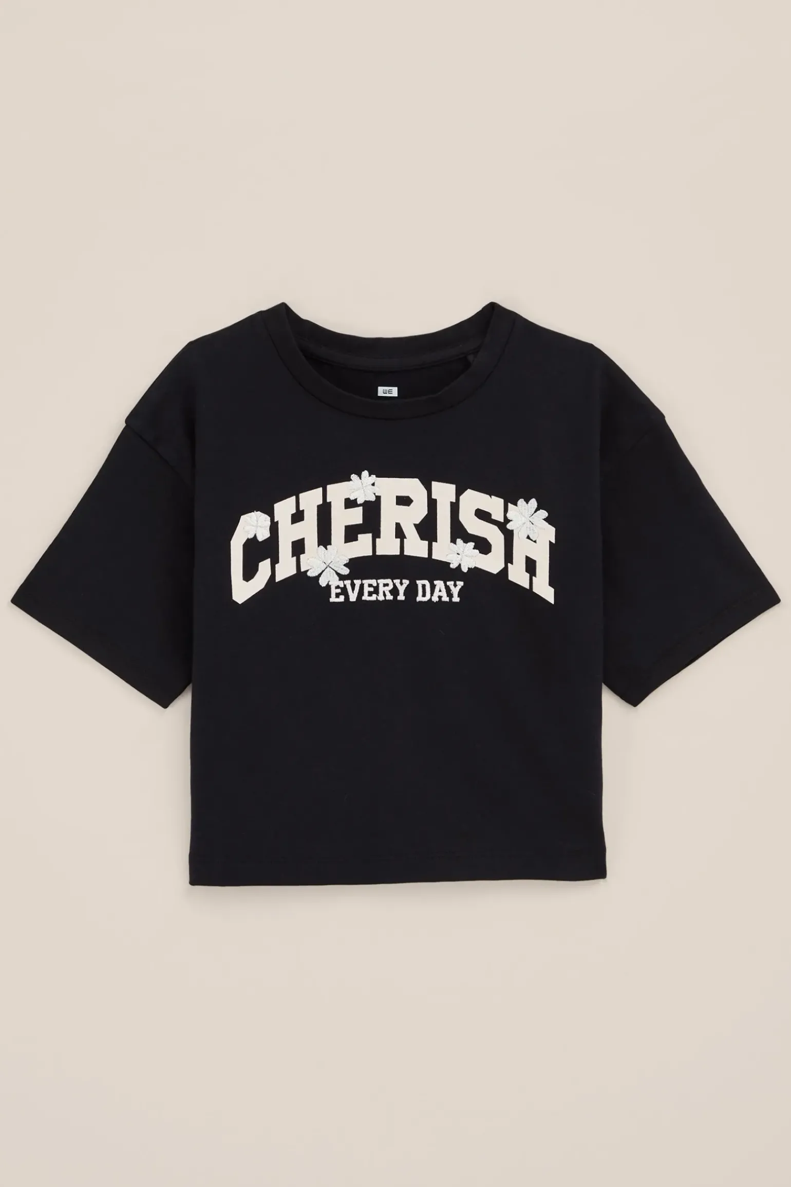 Meisjes cropped T-shirt met emroidery