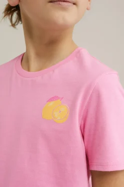 Meisjes cropped T-shirt met opdruk
