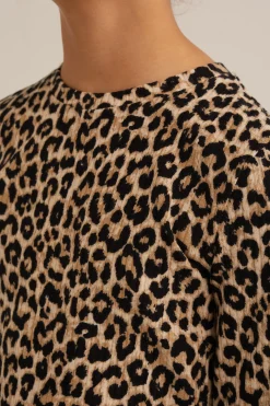 Meisjes cropped T-shirt van ribstof