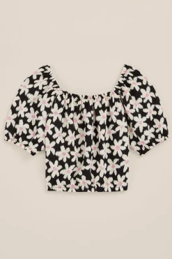 Meisjes crop top met dessin
