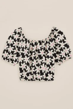 Meisjes crop top met dessin