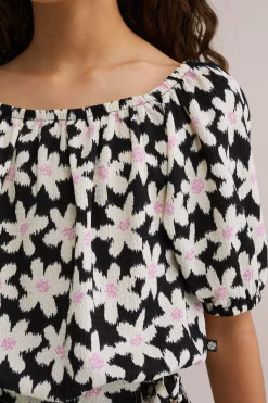 Meisjes crop top met dessin