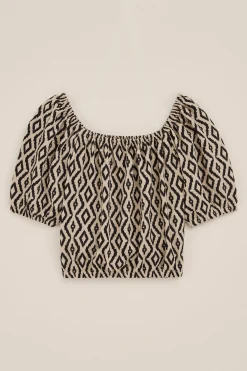 Meisjes crop top met dessin