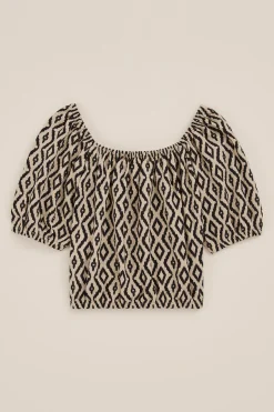 Meisjes crop top met dessin