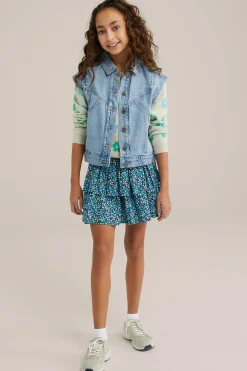 Meisjes denim gilet