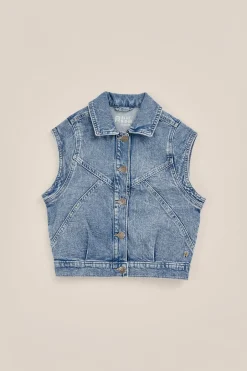 Meisjes denim gilet