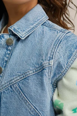 Meisjes denim gilet