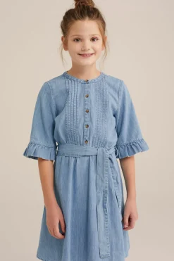 Meisjes denim jurk