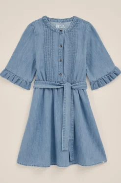 Meisjes denim jurk