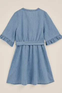 Meisjes denim jurk