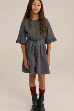 Meisjes denim jurk