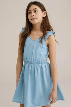 Meisjes denim jurk
