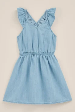 Meisjes denim jurk