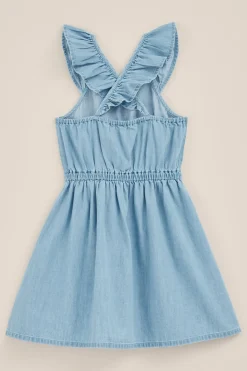 Meisjes denim jurk