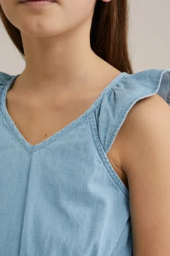 Meisjes denim jurk