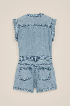 Meisjes denim playsuit