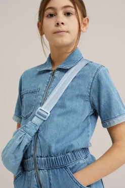 Meisjes denim playsuit