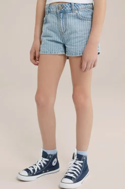 Meisjes denim shirt met streepdessin