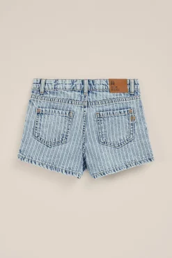 Meisjes denim shirt met streepdessin
