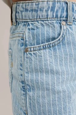 Meisjes denim shirt met streepdessin