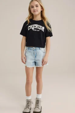 Meisjes denim short