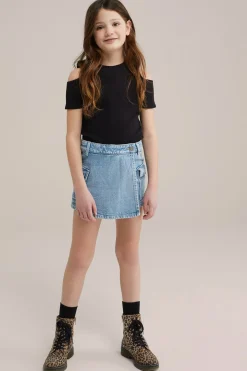 Meisjes denim skort