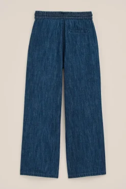 Meisjes denim straight fit broek