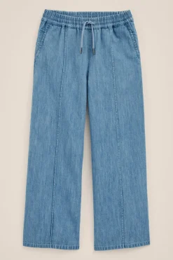 Meisjes denim straight fit broek
