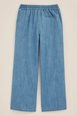 Meisjes denim straight fit broek