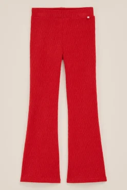 Meisjes flared broek met structuur