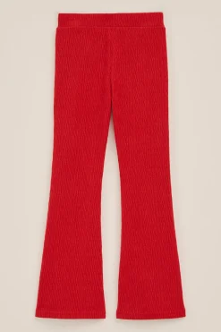 Meisjes flared broek met structuur