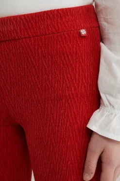 Meisjes flared broek met structuur