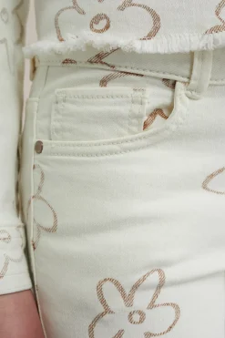 Meisjes flared jeans met dessin