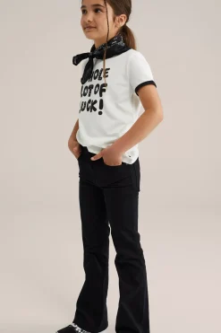 Meisjes flared jegging met stretch