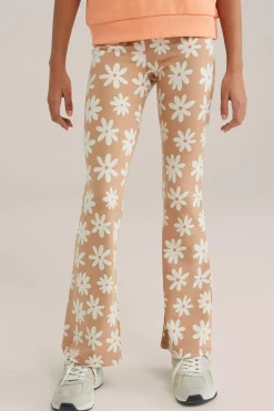 Meisjes flared legging met dessin