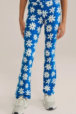 Meisjes flared legging met dessin