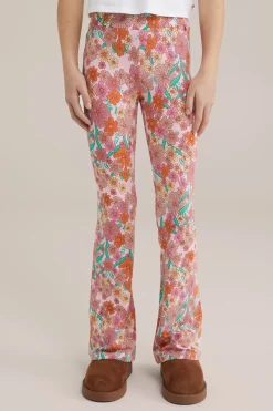 Meisjes flared legging met dessin