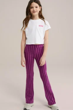 Meisjes flared legging met dessin