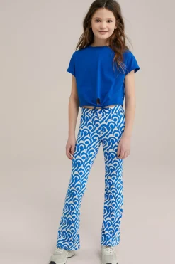 Meisjes flared legging met dessin