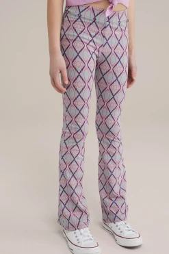 Meisjes flared legging met dessin